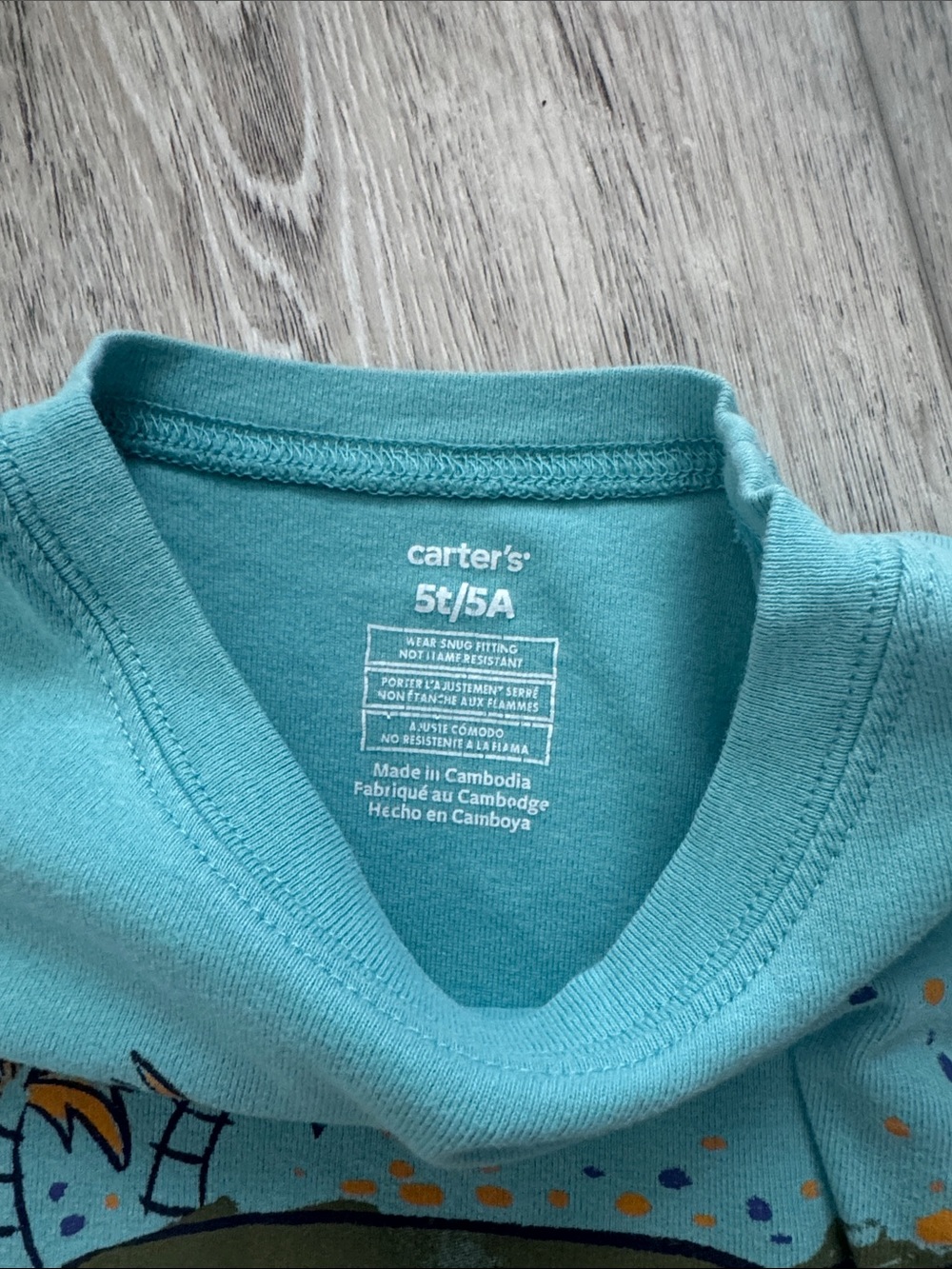 EUC Carter's Set of 2 Pajamas Sharks Short Set & Dinosaurs Pants Set Size 5 - Picture 2 of 14